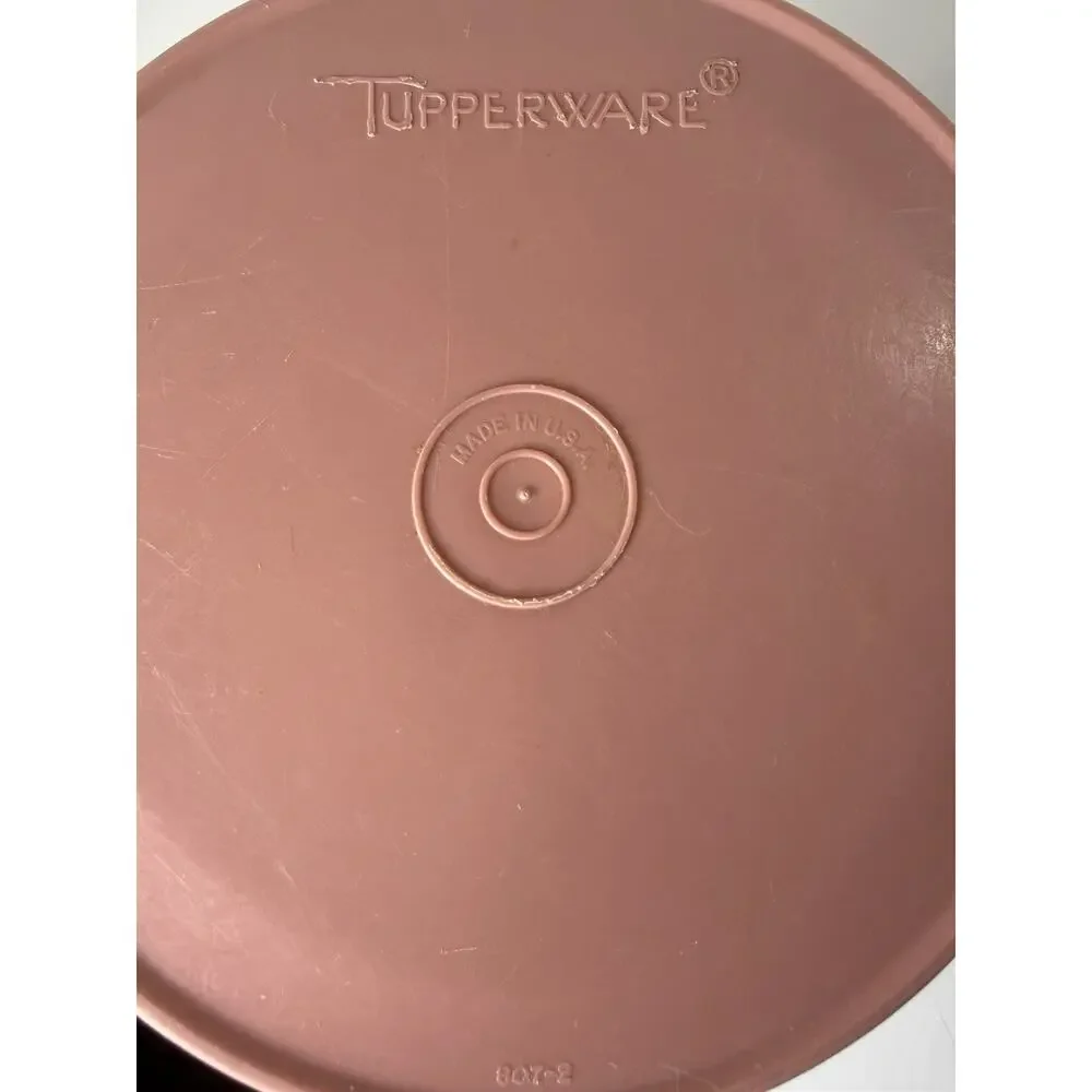 Vintage Tupperware Decorator Canister Set 3 Pink Mauve 805 807 811 w/Lids